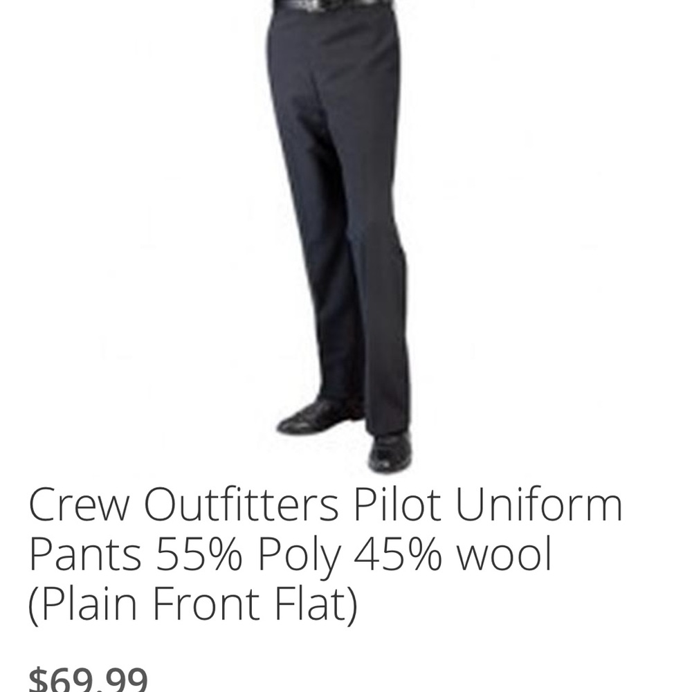 2 Crew Outfitters Pilot Uniform Pants Size 34
